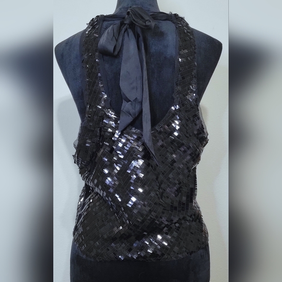 NWOT Free People Intimately Disco Fever Halter Neck Top Cami Black Combo Large - Picture 5 of 13